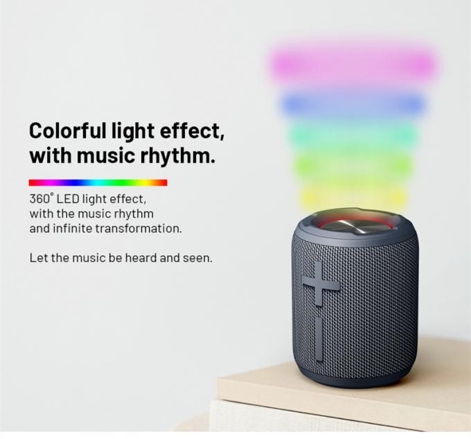 10W Portable IPX7 Waterproof Wireless Speaker With RGB Lights