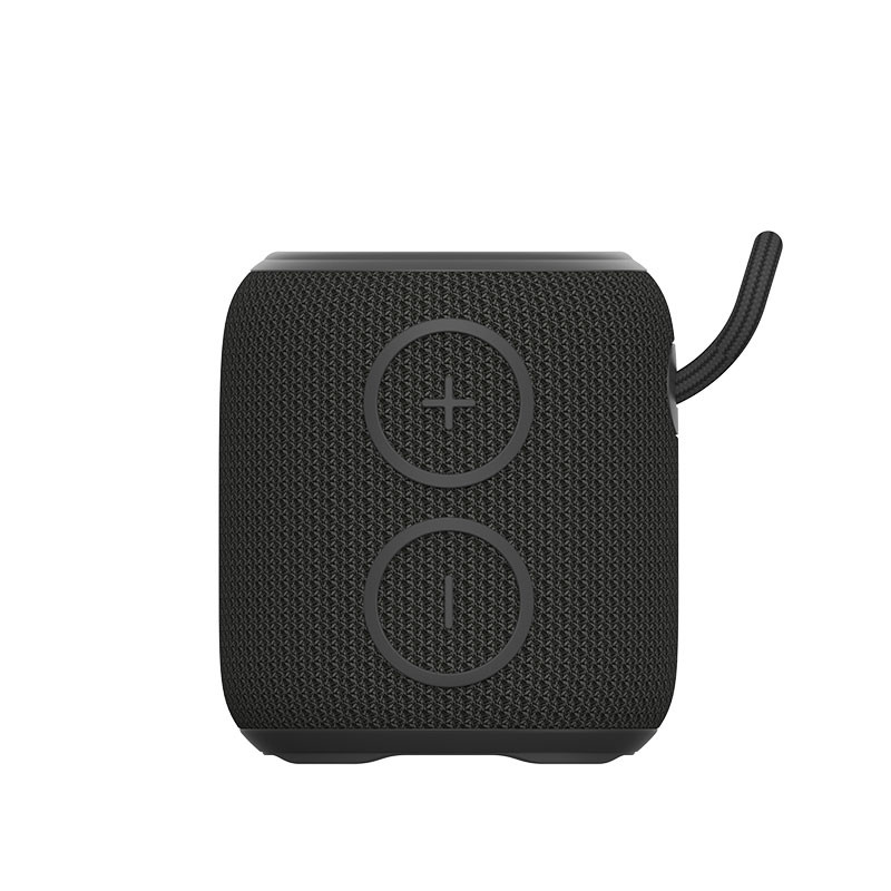 Black Portable Mini Outdoor Speaker 8cm*8.9cm 5W Output Power waterproof IPX7