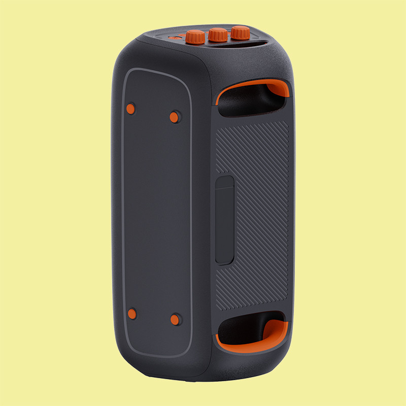 Black Bluetooth V5.3 Outdoor Party Speaker with Battery 4\u03a9 Impedance ABS Iron