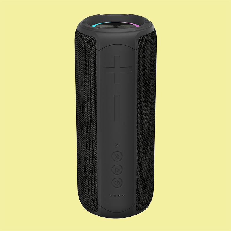 Portable LED Light Bluetooth Speaker With TPU ABS Textile 10W*2 Output For TWS Pairing And Hands Free Calling
