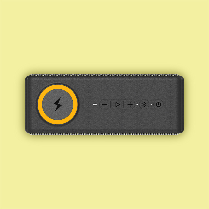 10m Long Wireless Charging Bluetooth Speaker 10-15W Wireless Charger Speaker 4-12H Playtime