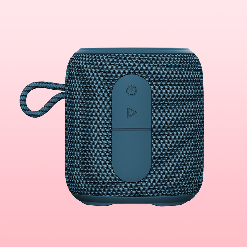Waterproof Wireless Shower Speaker With 1200 Mah Battery In Blue With Bass Radiator