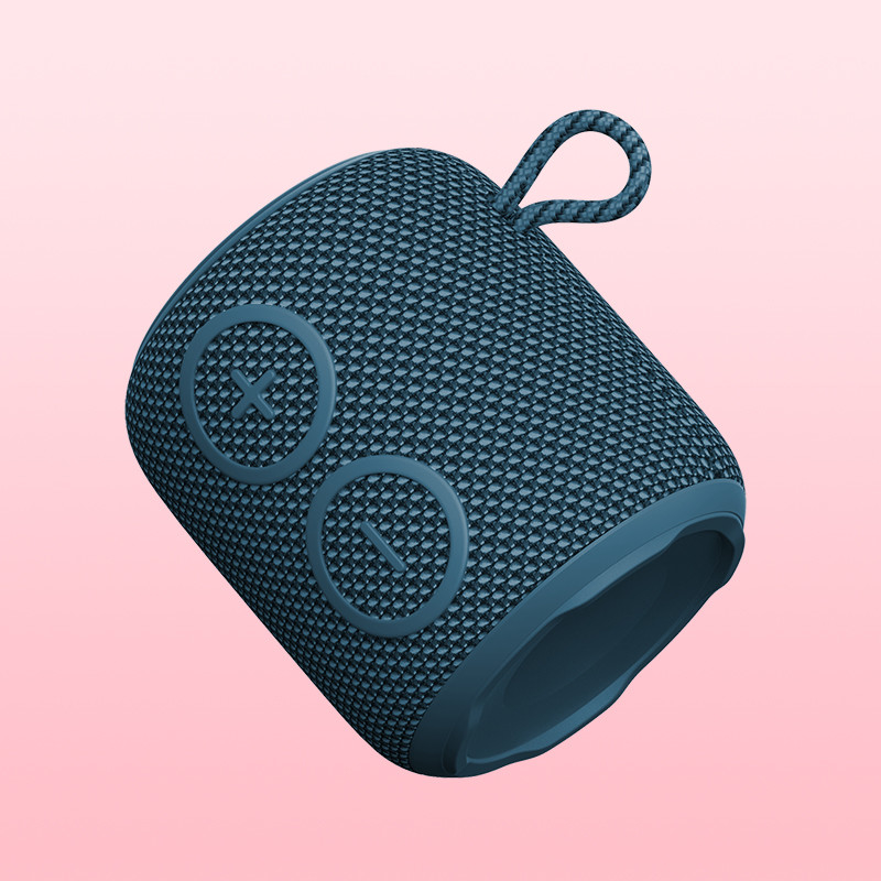 Waterproof Wireless Shower Speaker With 1200 Mah Battery In Blue With Bass Radiator